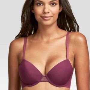 Maidenform Simply the one lightly padded burgundy bra NWOT 40D